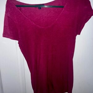 GAP Women's Short Sleeve Top - Rich Pink
